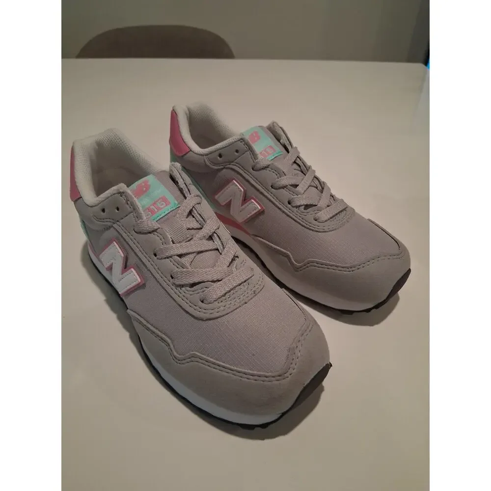 New Balance 515 Girls Shoes Sz 2.5Y Gray Pink Cyan PC515BP NWOB